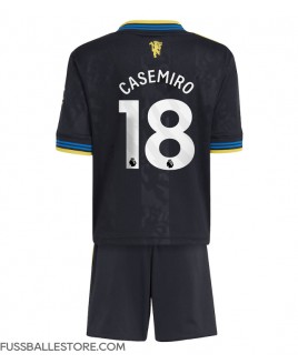 Günstige Manchester United Casemiro #18 3rd trikot Kinder 2025-26 Kurzarm (+ Kurze Hosen)